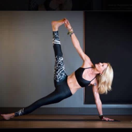 Dotty Sunshine practicing yoga
