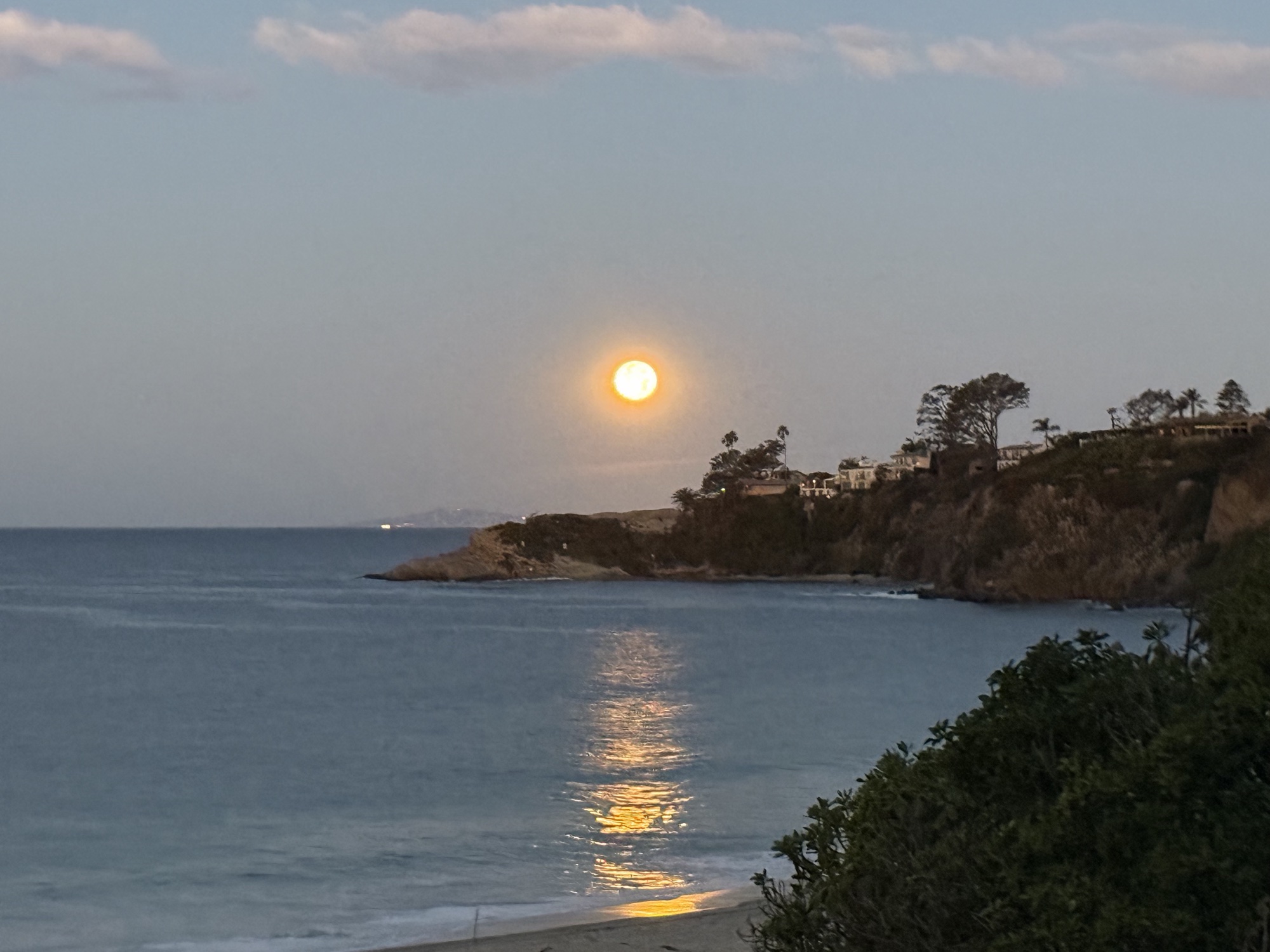 The Dana Point coastline at golden hour