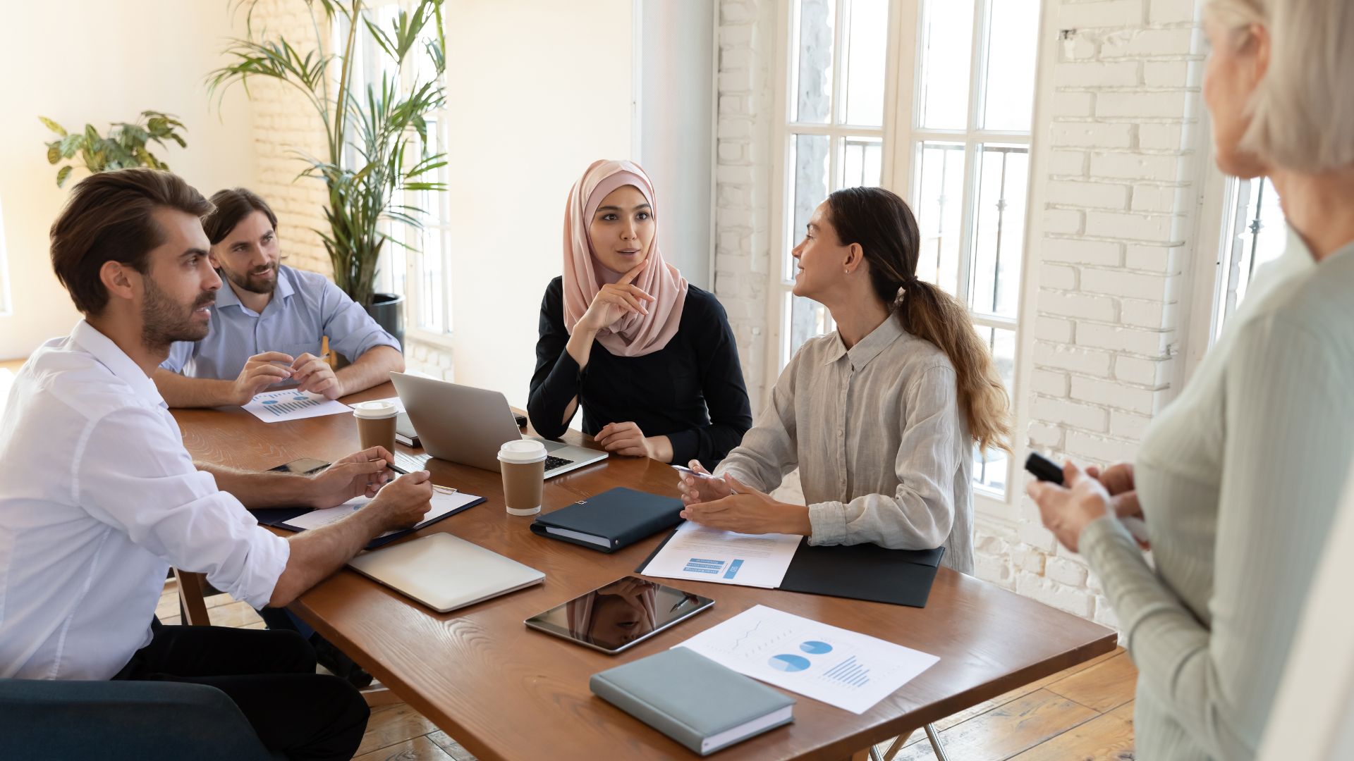 a group of office workers