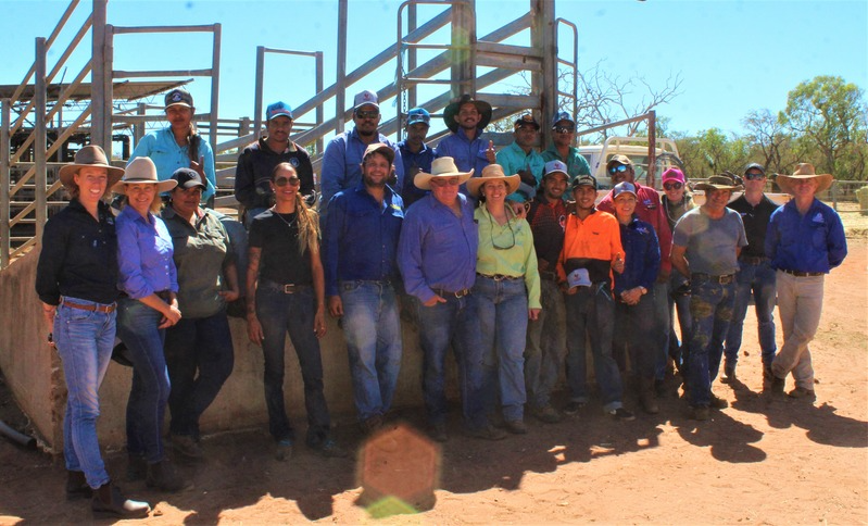 Large group posing outdoors