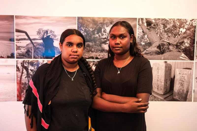 Two girls at exhibition