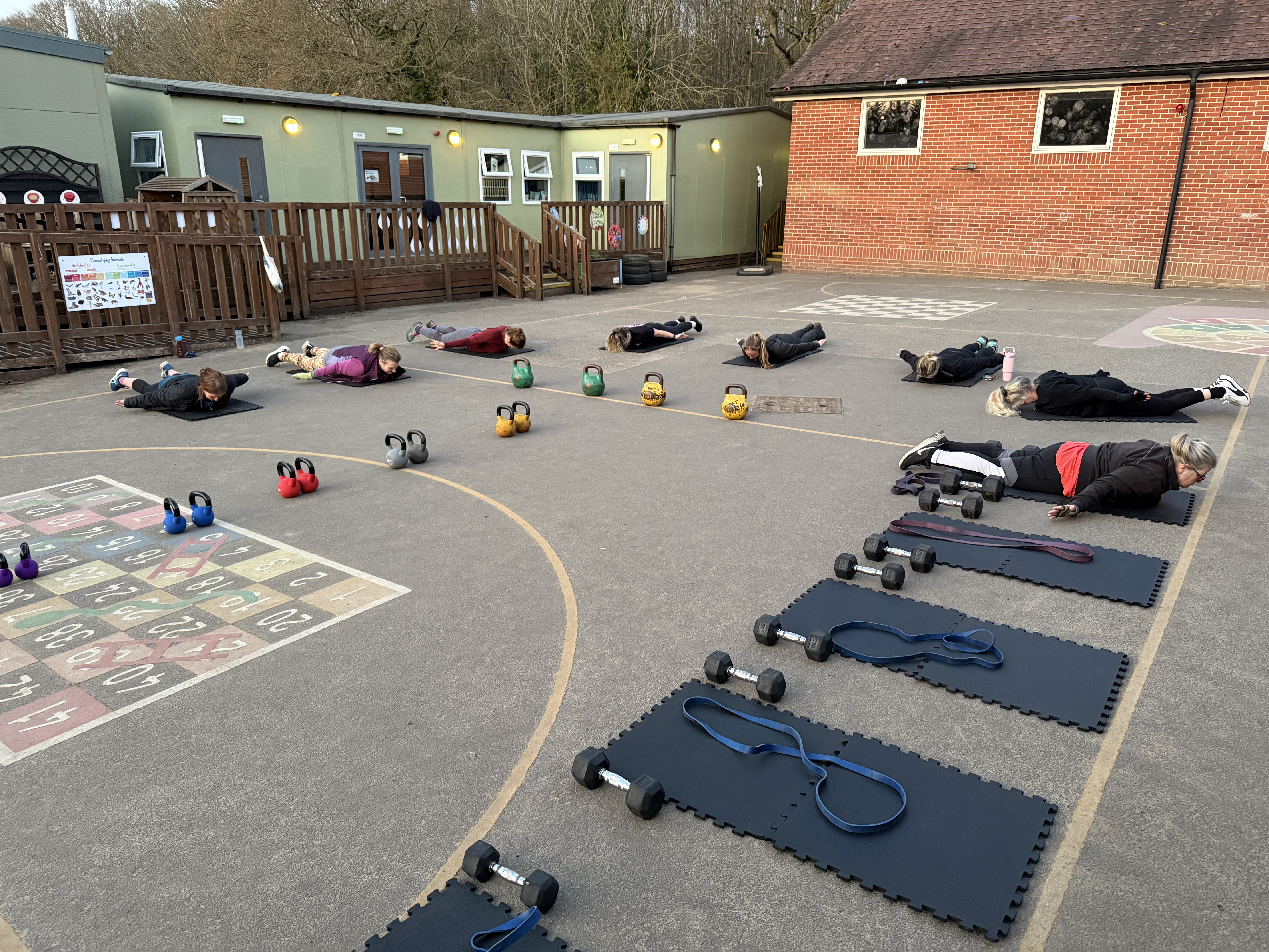 Women training together