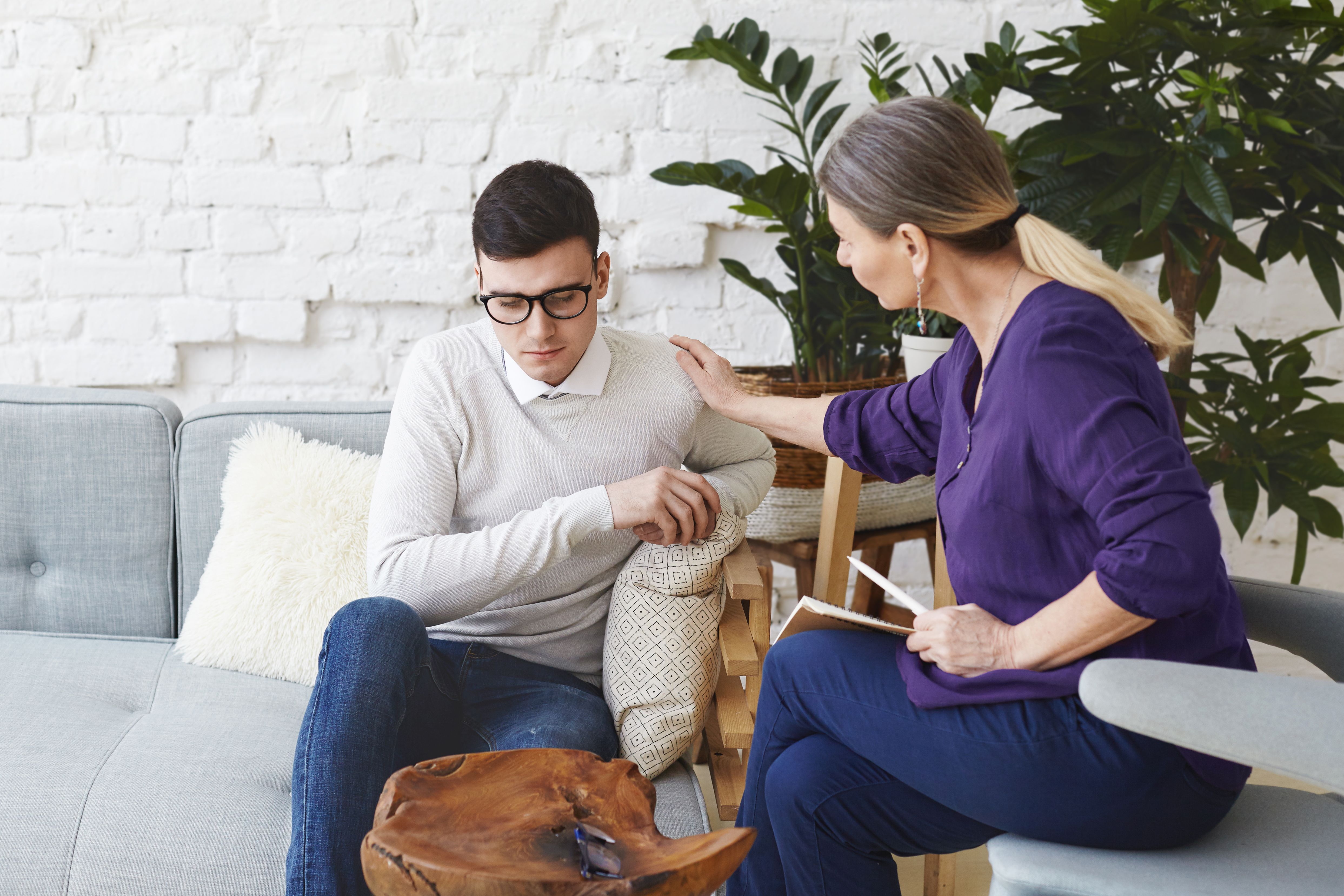 Therapist in a warm session