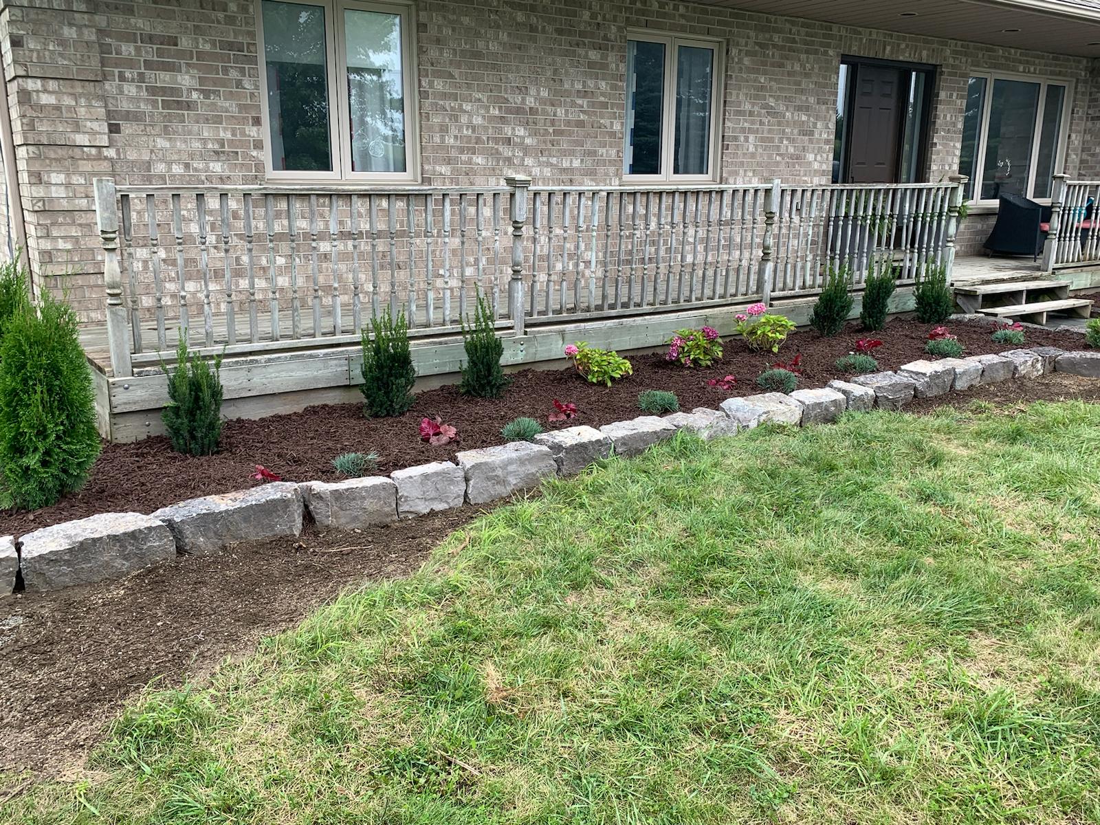 Finished backyard transformation in London, Ontario