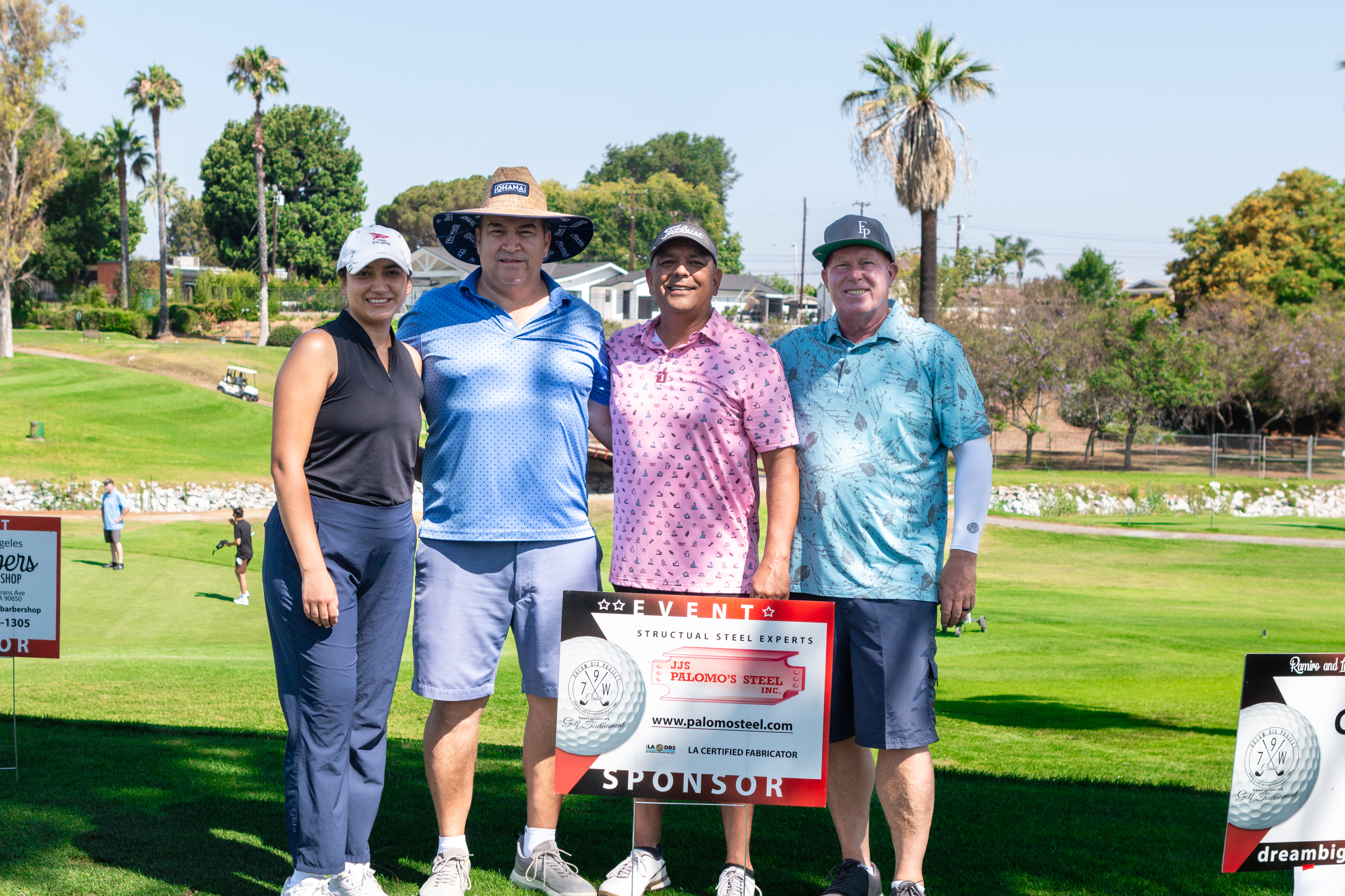 Sponsor signage at the tournament