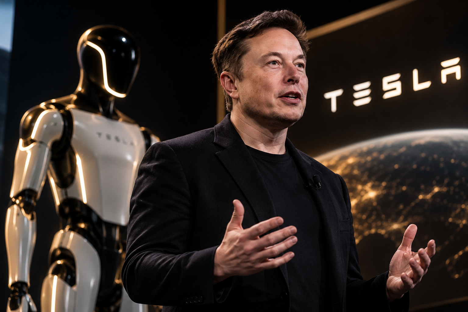 Elon Musk discussing humanoid robotics