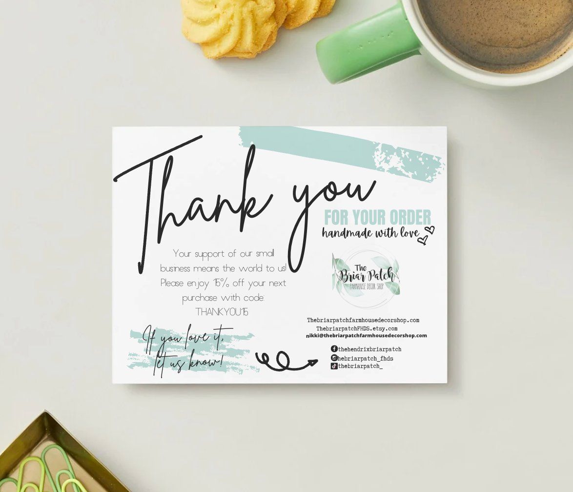 Thank you card design