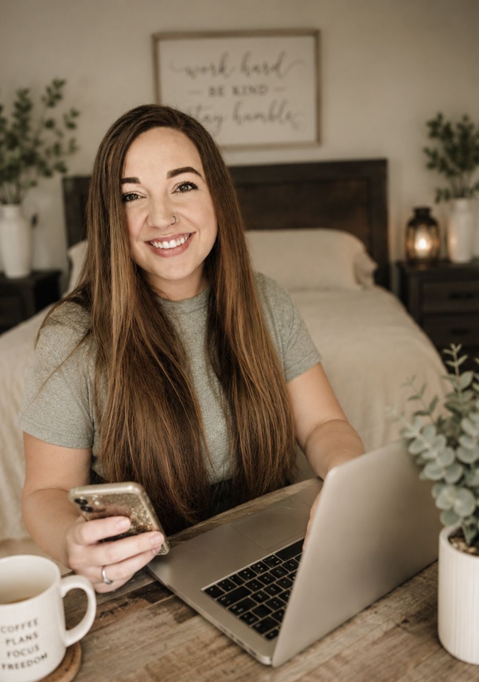 Nikki at desk