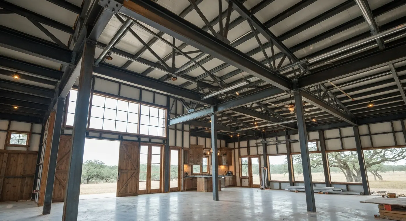 Barndominium steel construction