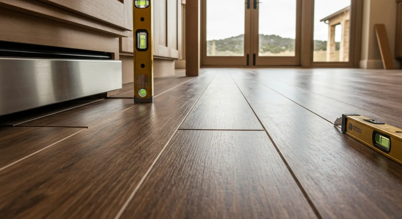 Waterproof luxury vinyl kitchen flooring