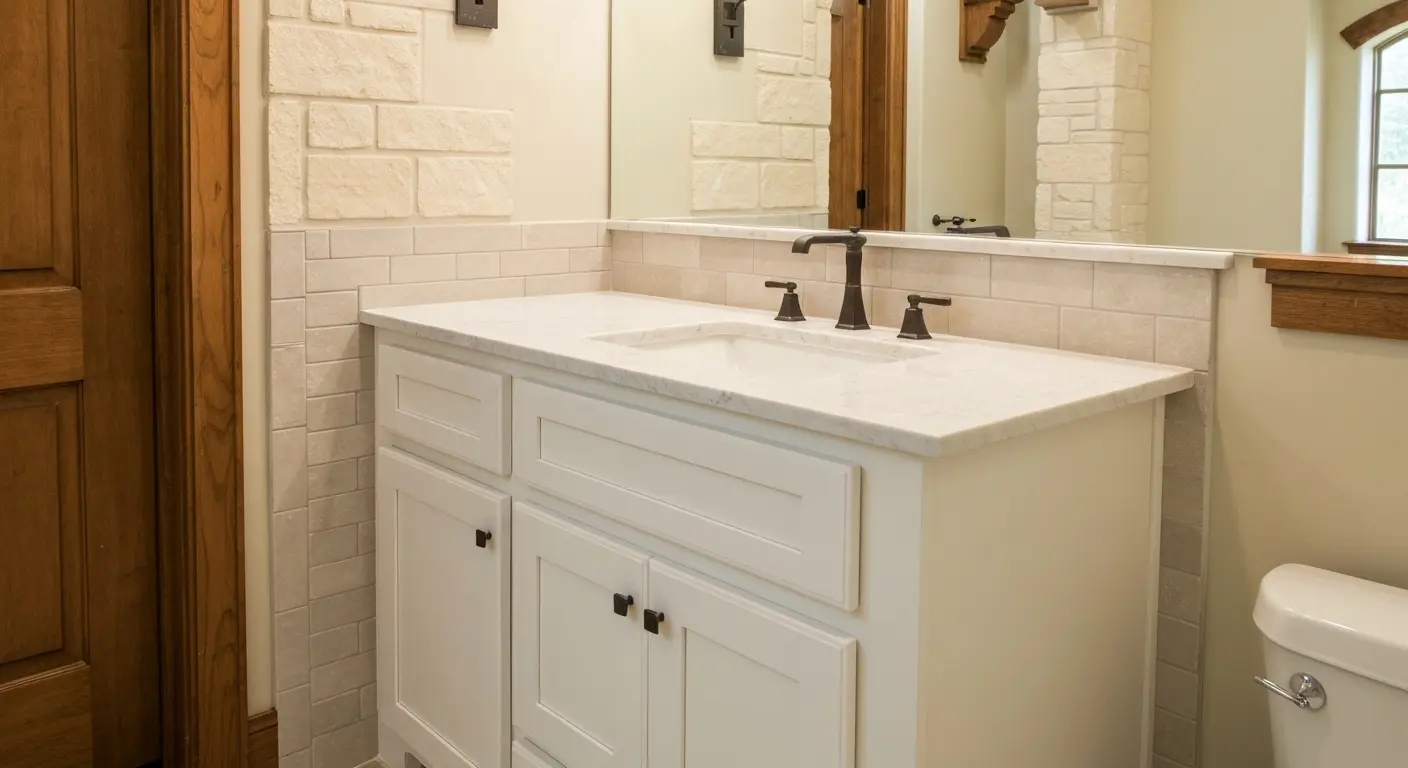 Bathroom vanity installation