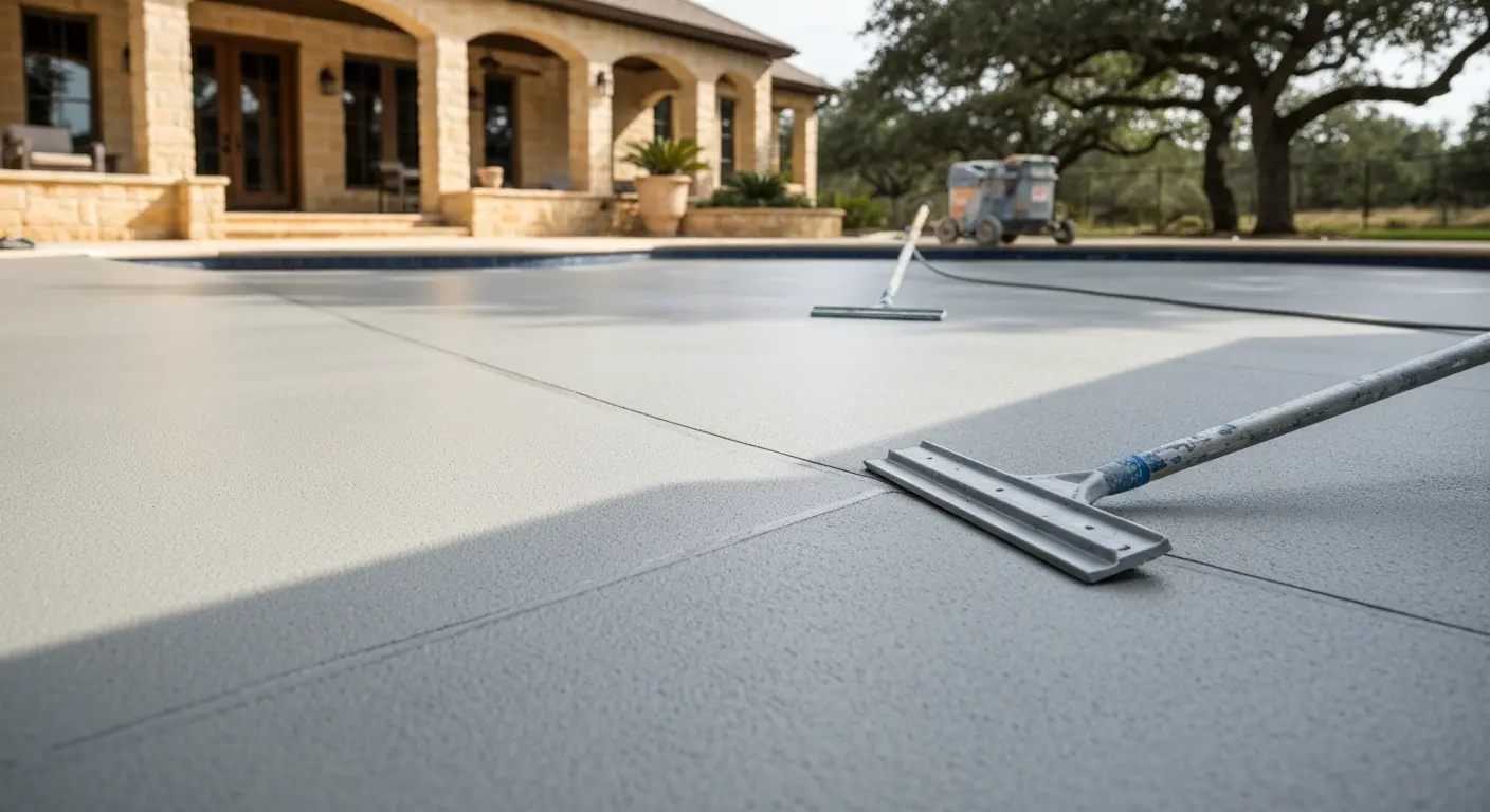 Pool deck resurfacing