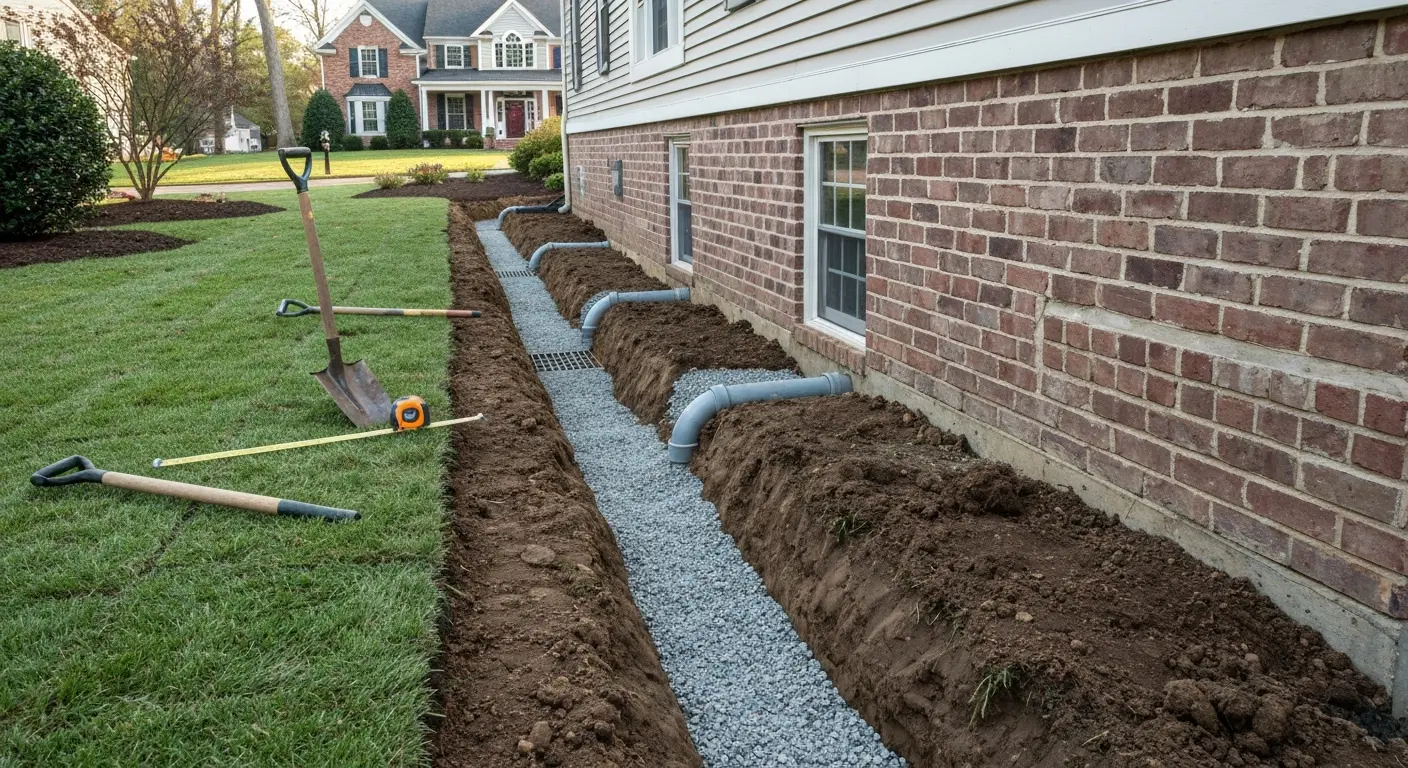 Drainage system installation