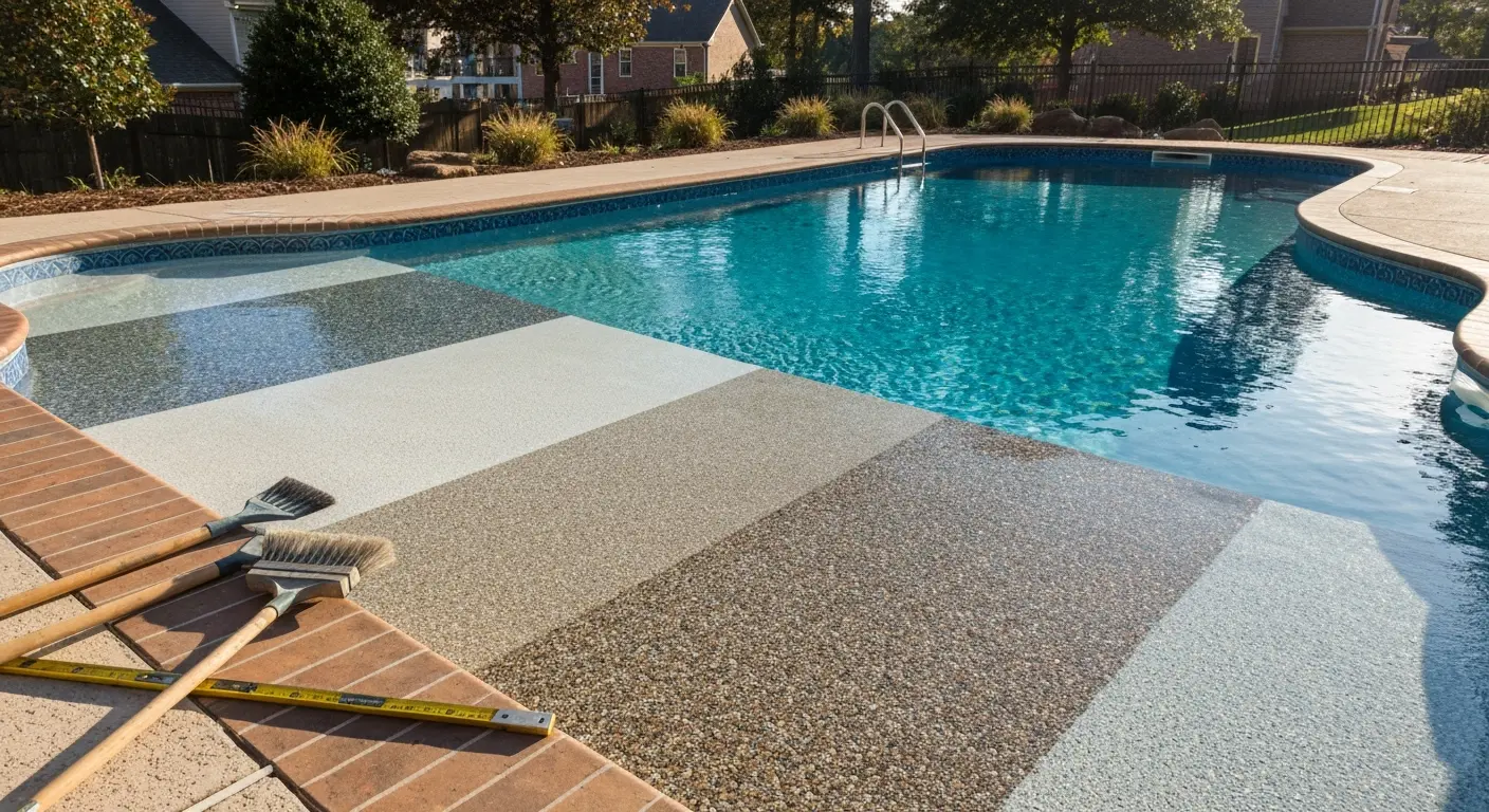 Pool resurfacing finish options