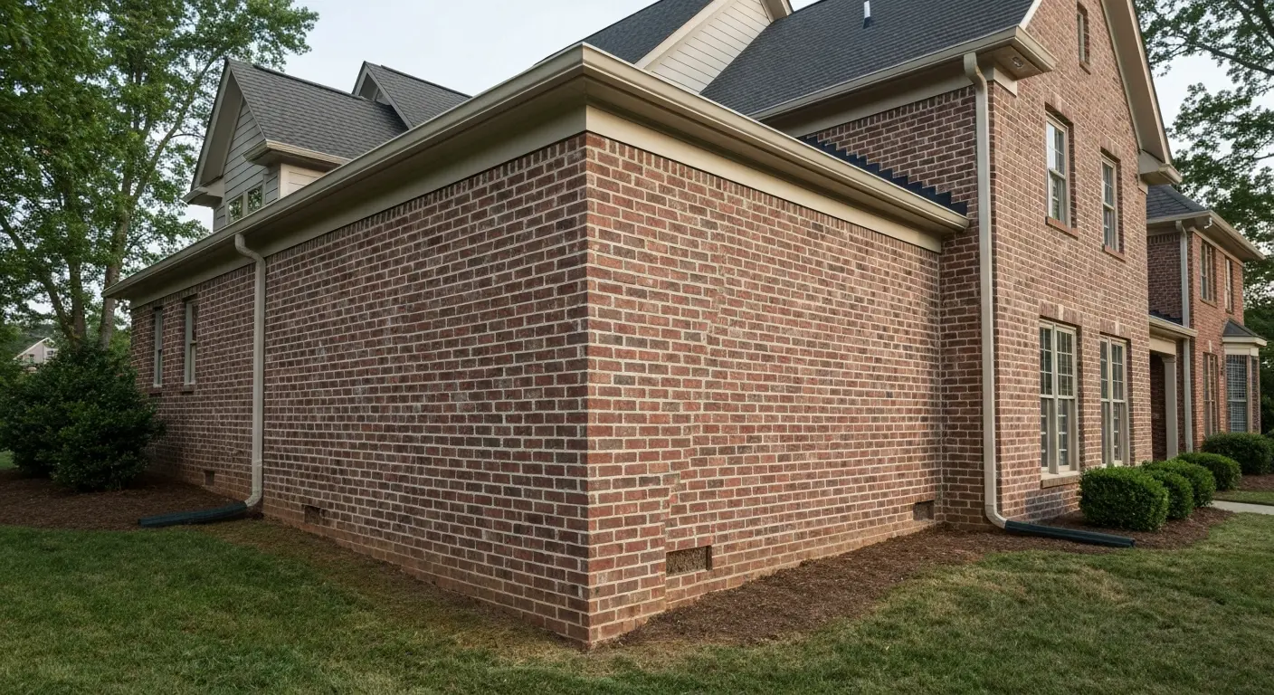 Custom home addition with brick and expanded living space in Brentwood