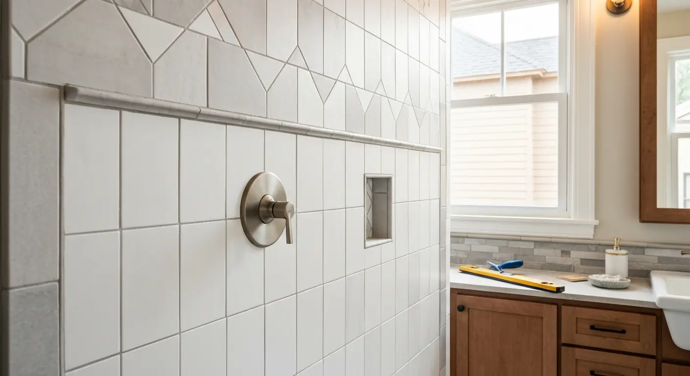 Tile shower wall install