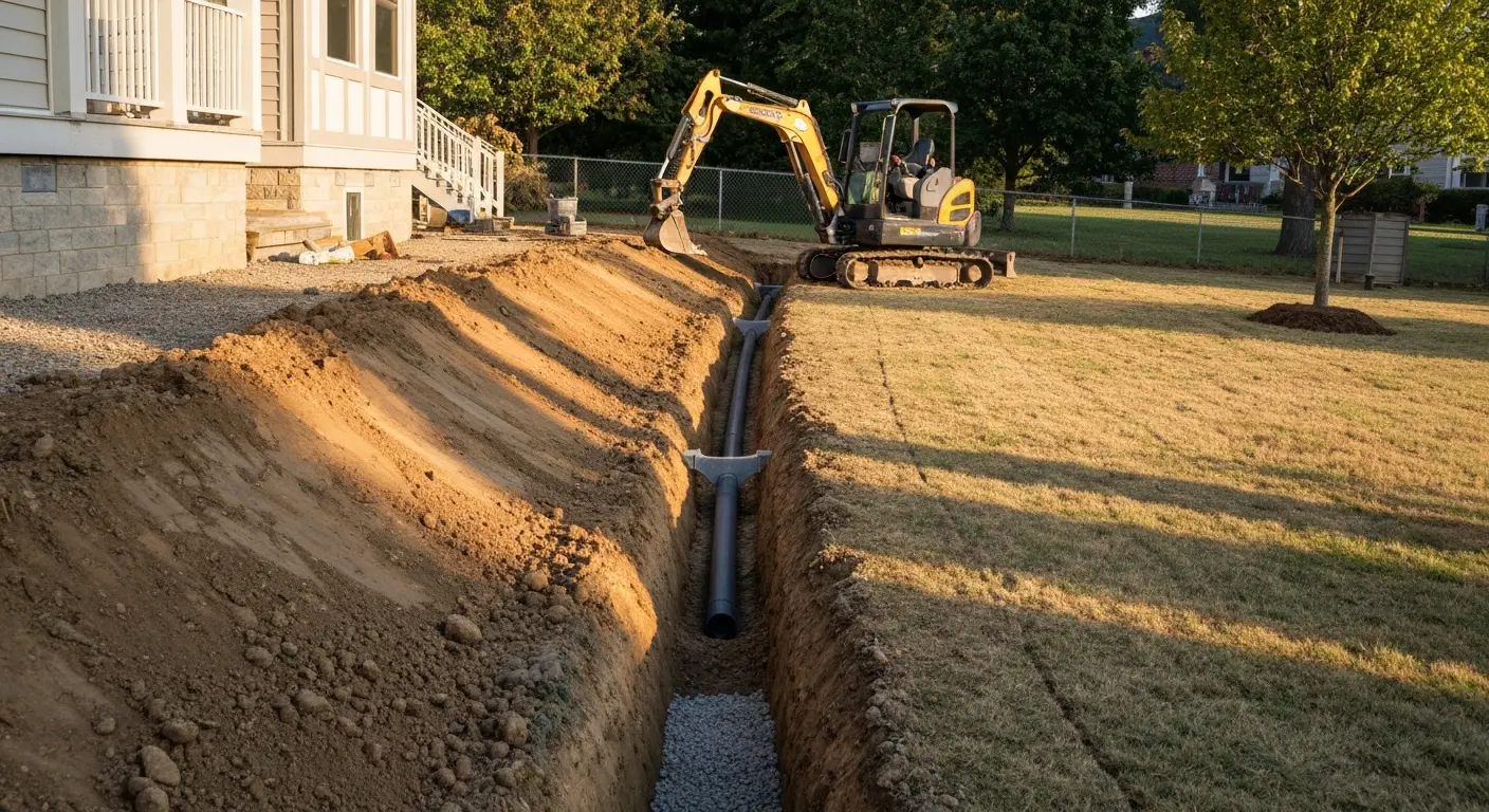 Site grading and drainage work