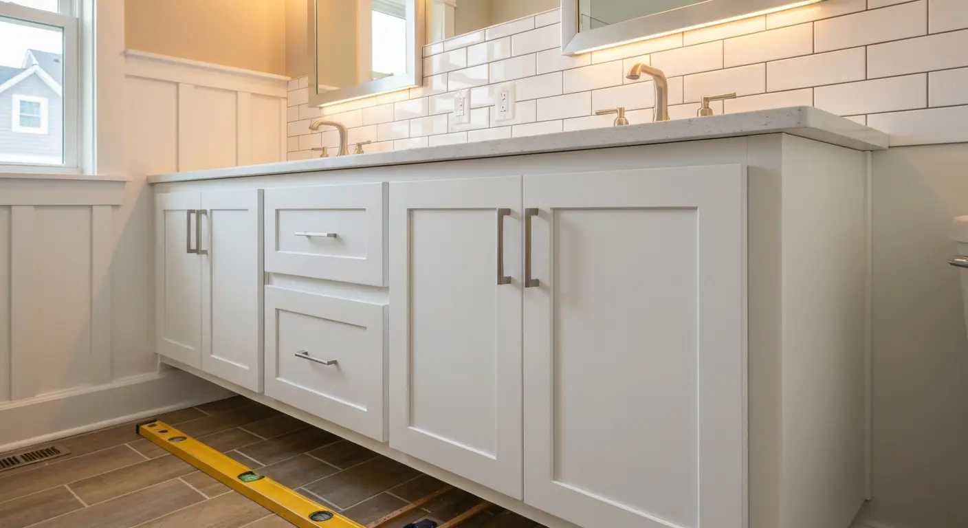 Bathroom vanity installation