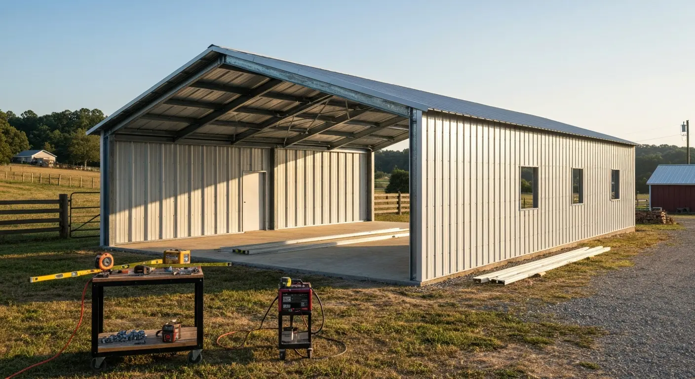 Steel building construction