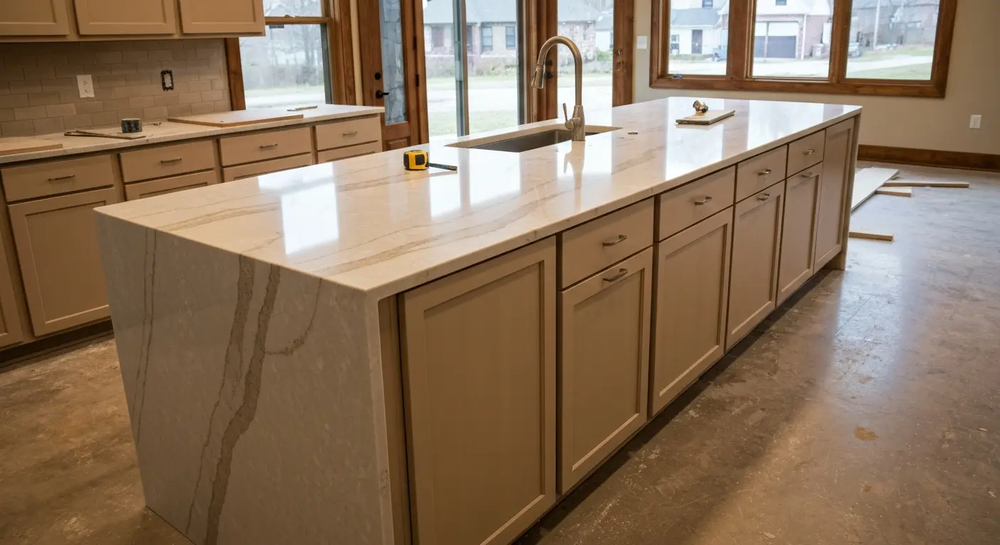 Kitchen island installation