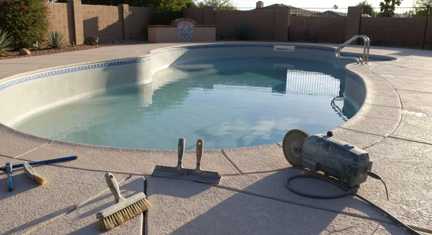 Pool resurfacing project