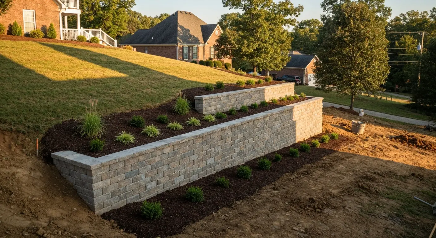 Standard retaining wall construction