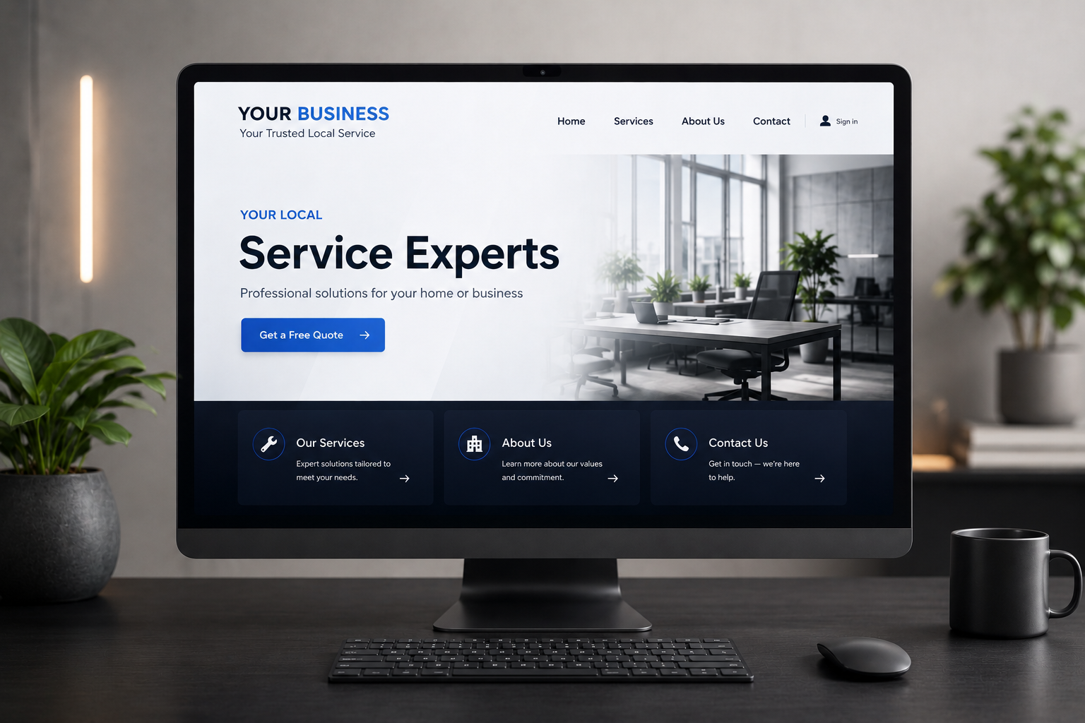 Example Revenue Site mockup