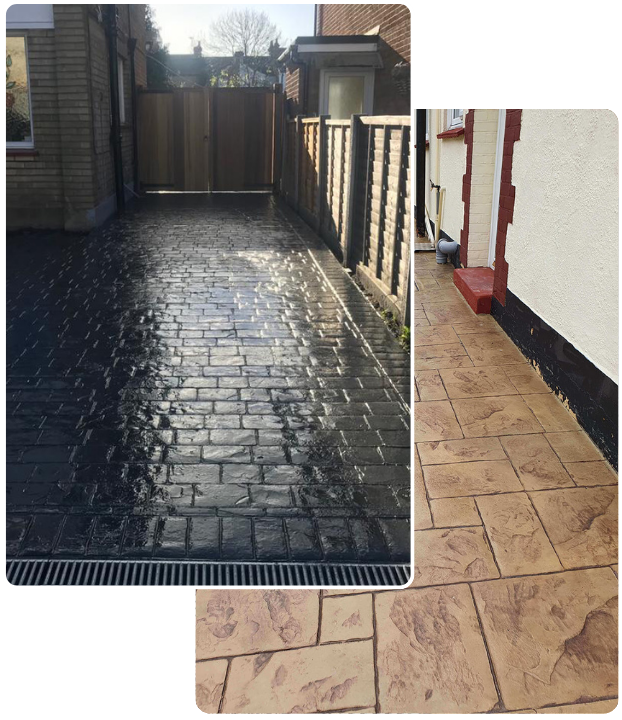 imprinted concrete driveways