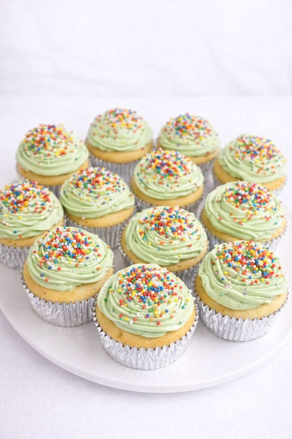 Matcha green cupcakes