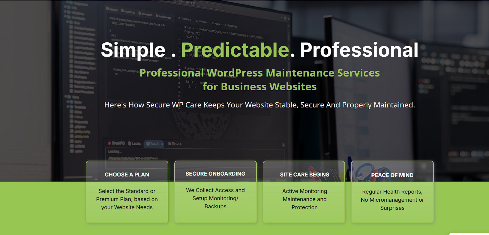 WordPress Maintenance Services | Secure WP Care Plans