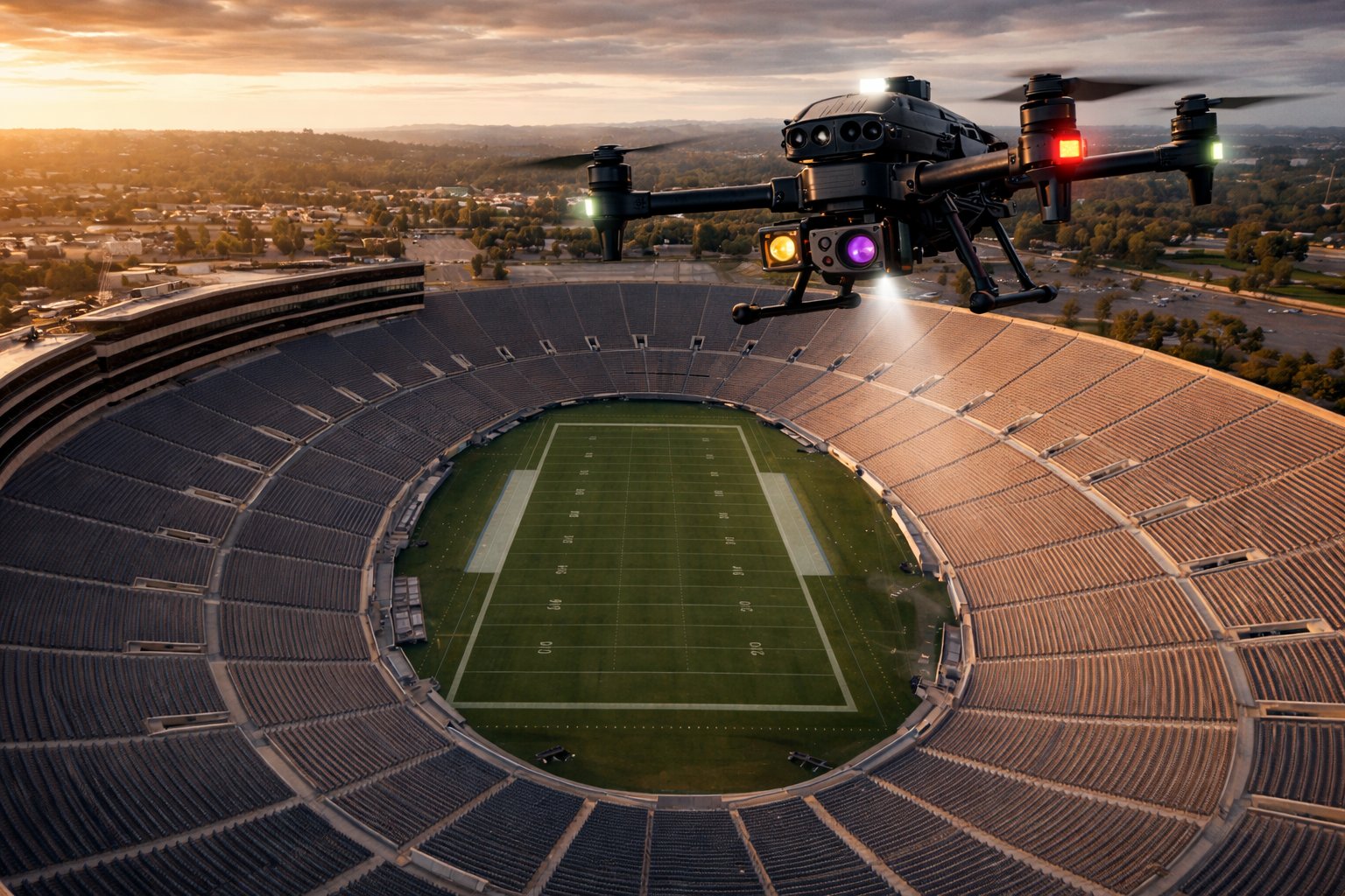 Stadium drone mission