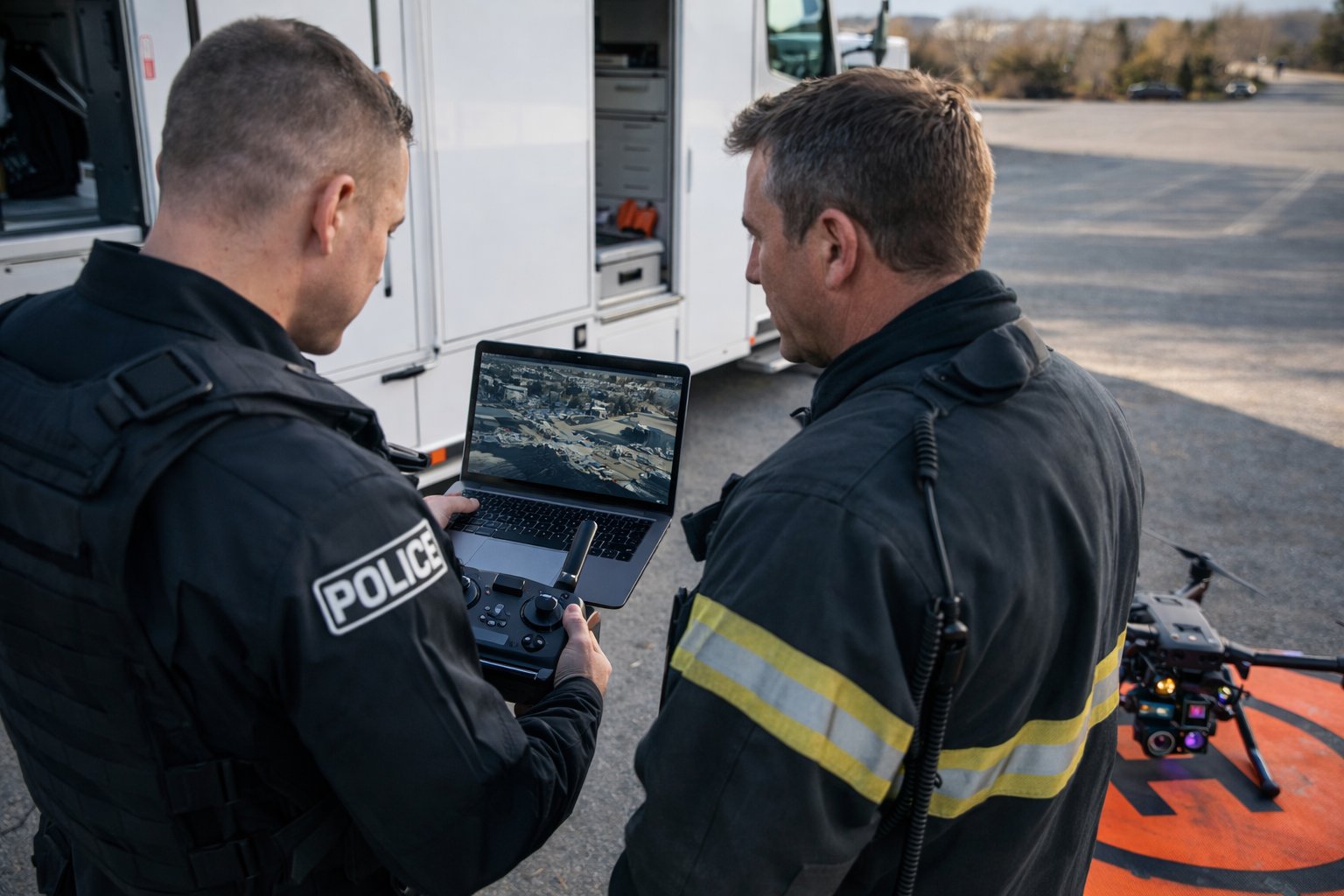 First responders using drone technology