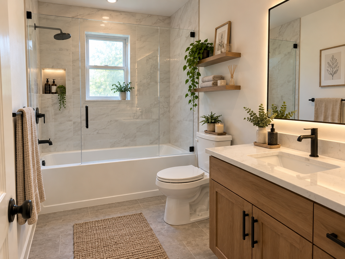 The same bathroom after renovation