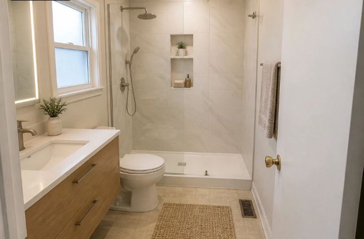 The same bathroom after renovation