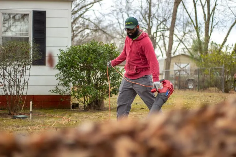 Seasonal yard cleanup and leaf removal in Atlanta by CE Lawn Care