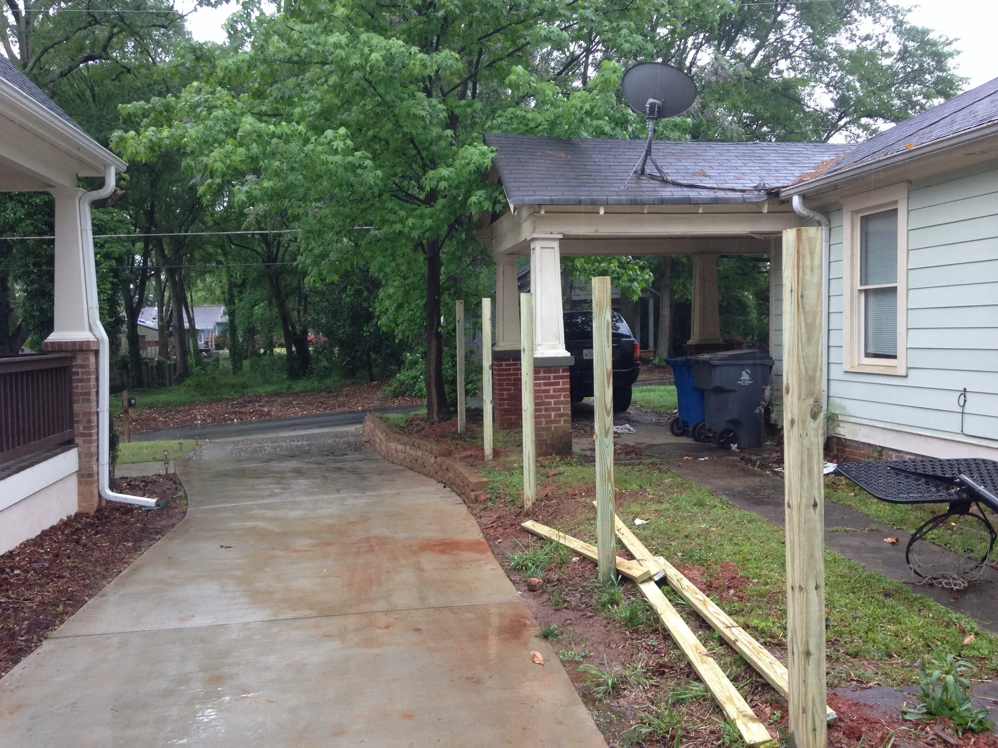 Yard before CE Lawn Care treatment