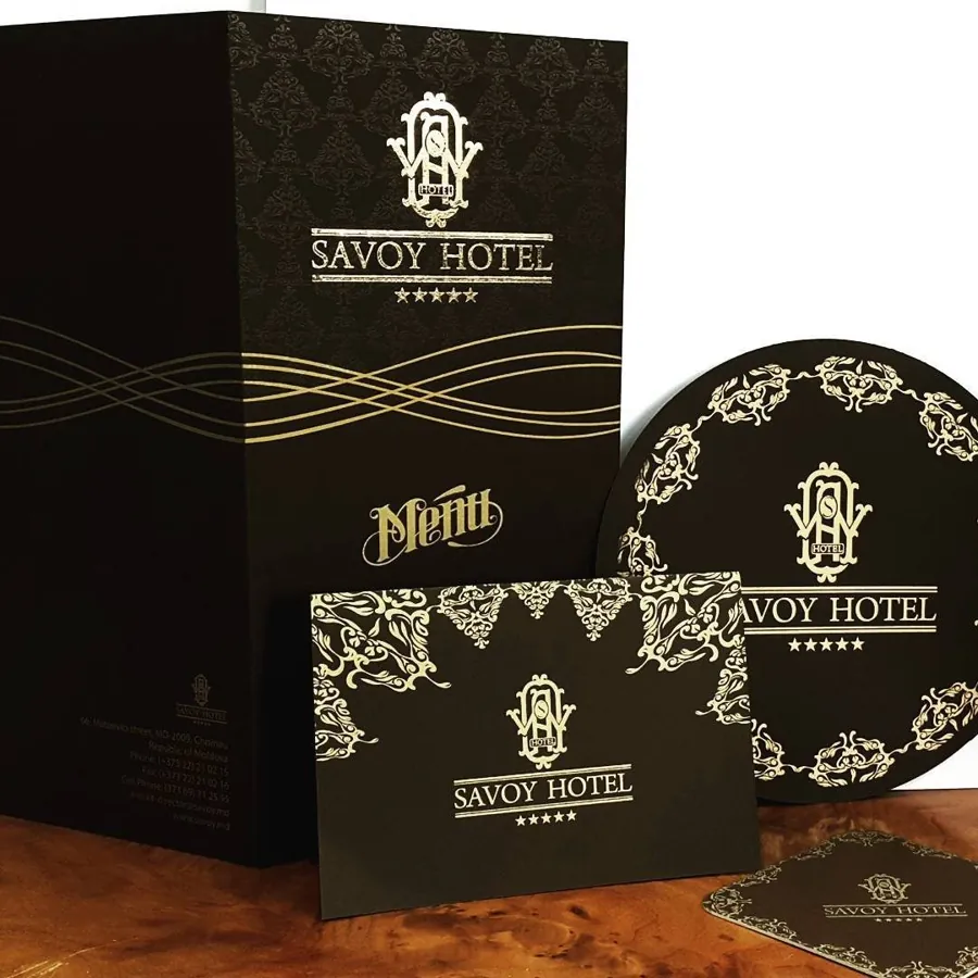 Меню, коробка, карточки - Savoy Hotel