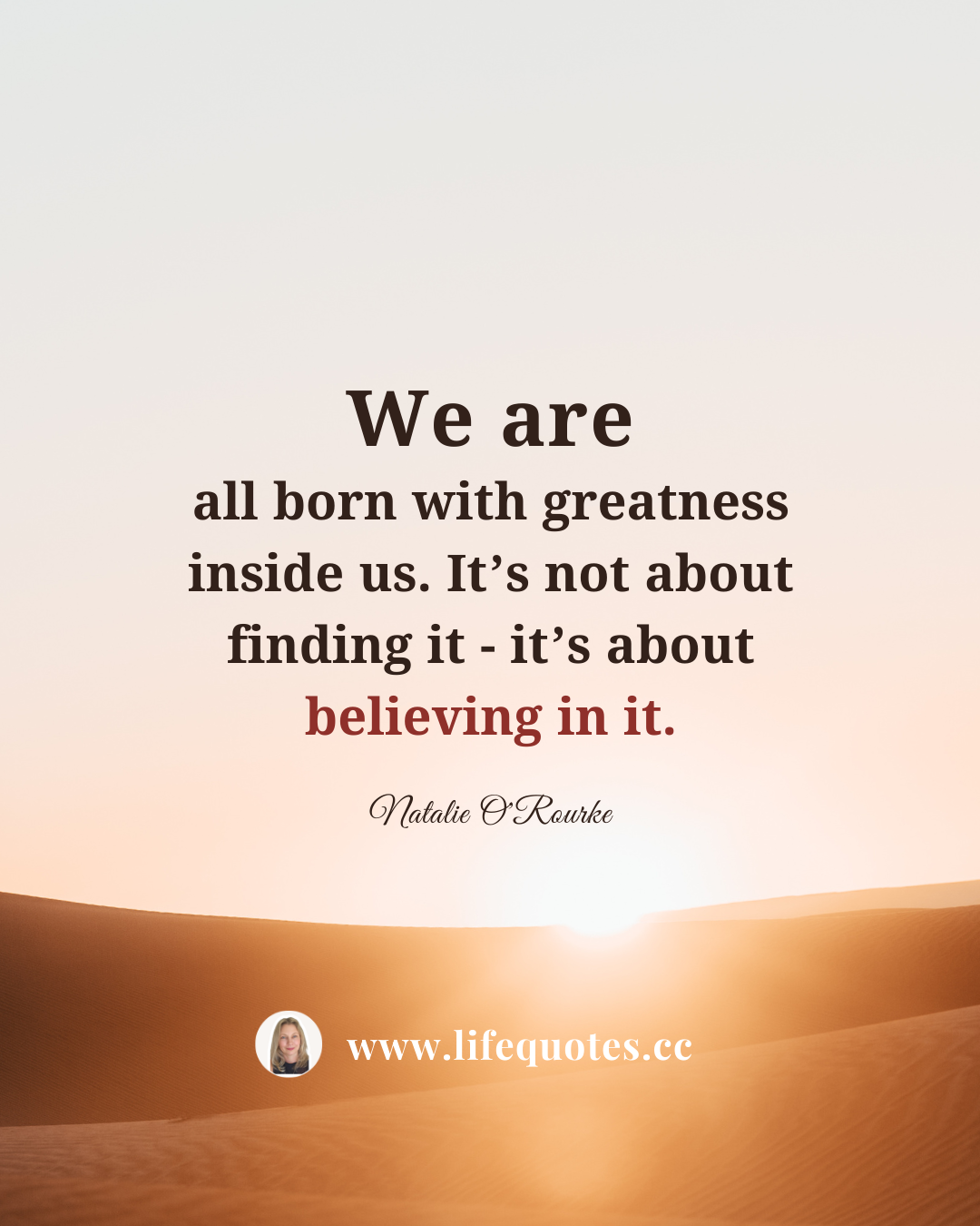 We become what we believe