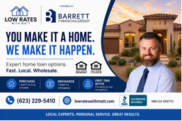 Low Rates with Matt — Barrett Financial Group Spotlight advertisement