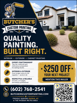 Butcher's Custom Painting Spotlight advertisement