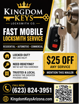 Kingdom Keys Locksmith Co. Spotlight advertisement