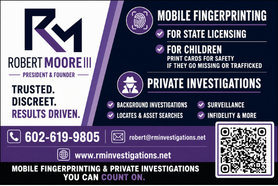 RM Investigations — Robert Moore III Spotlight advertisement