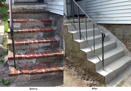 Restored concrete steps GTA