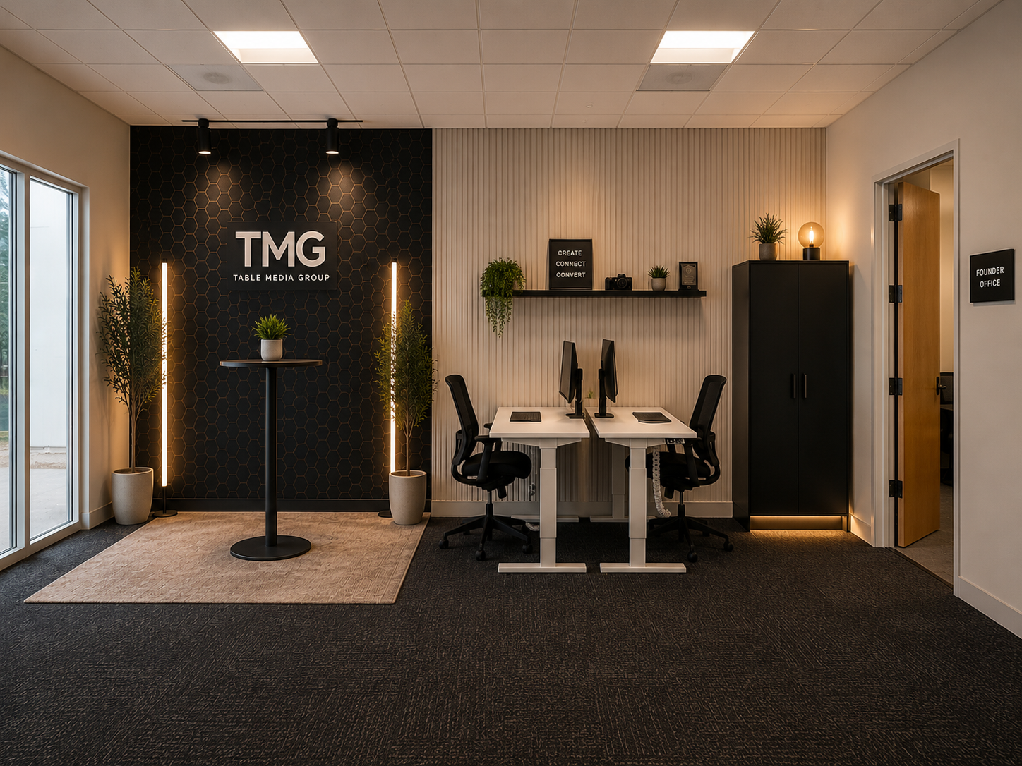 The private studio and its filming environments