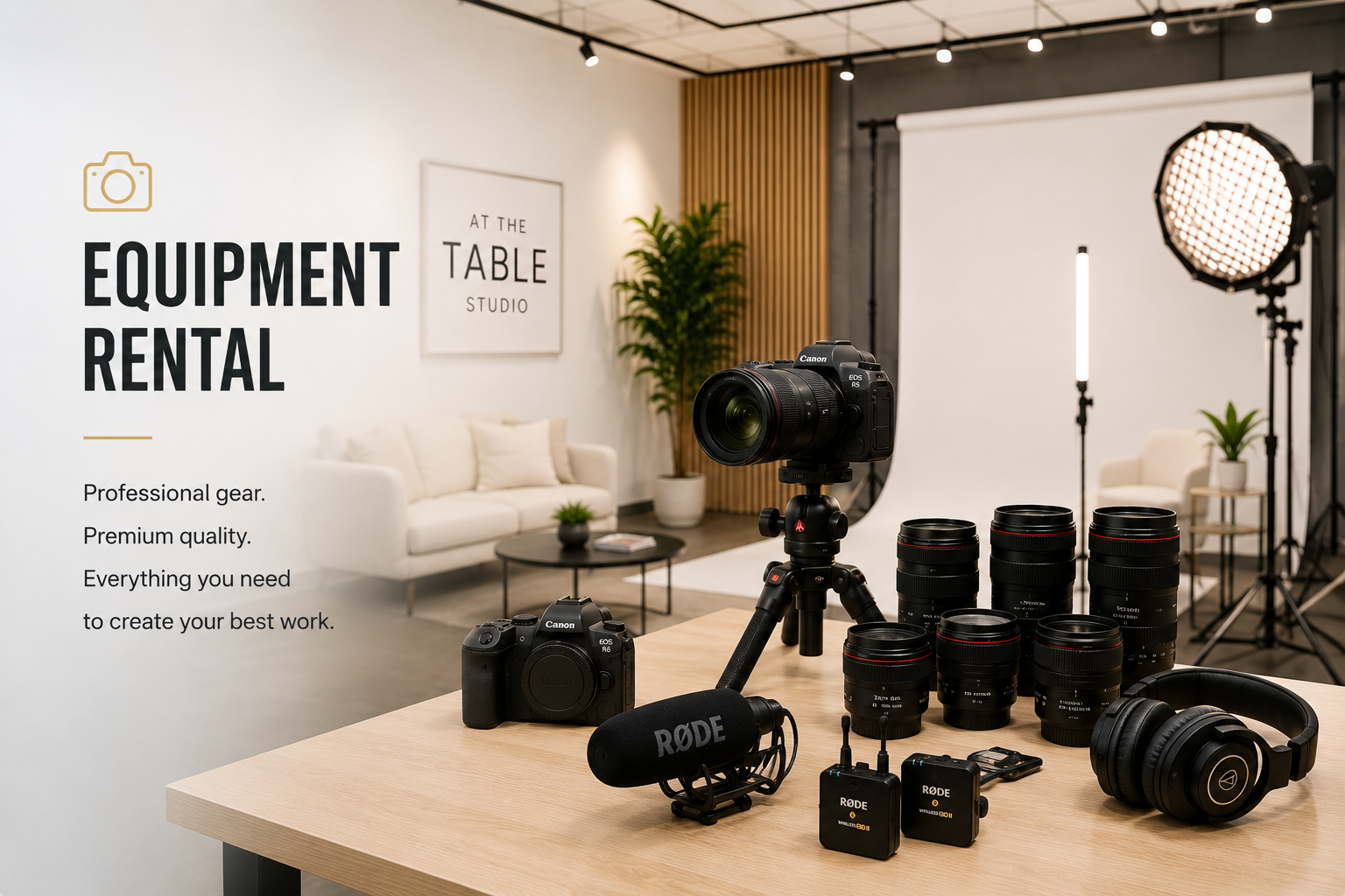 Equipment add-ons from the existing studio website