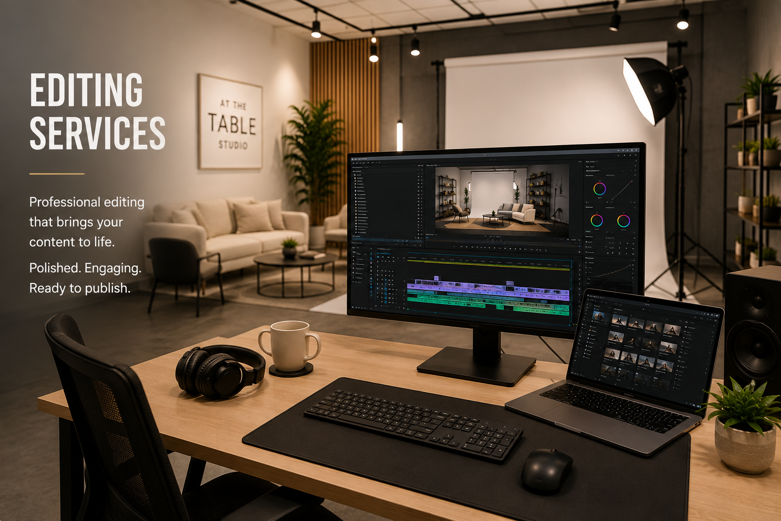Editing suite pictured on the current studio website