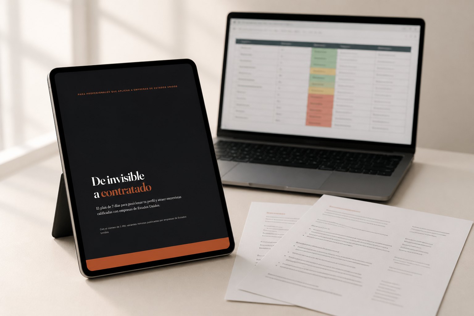 De invisible a contratado: libro, herramientas en Excel y plantillas de CV