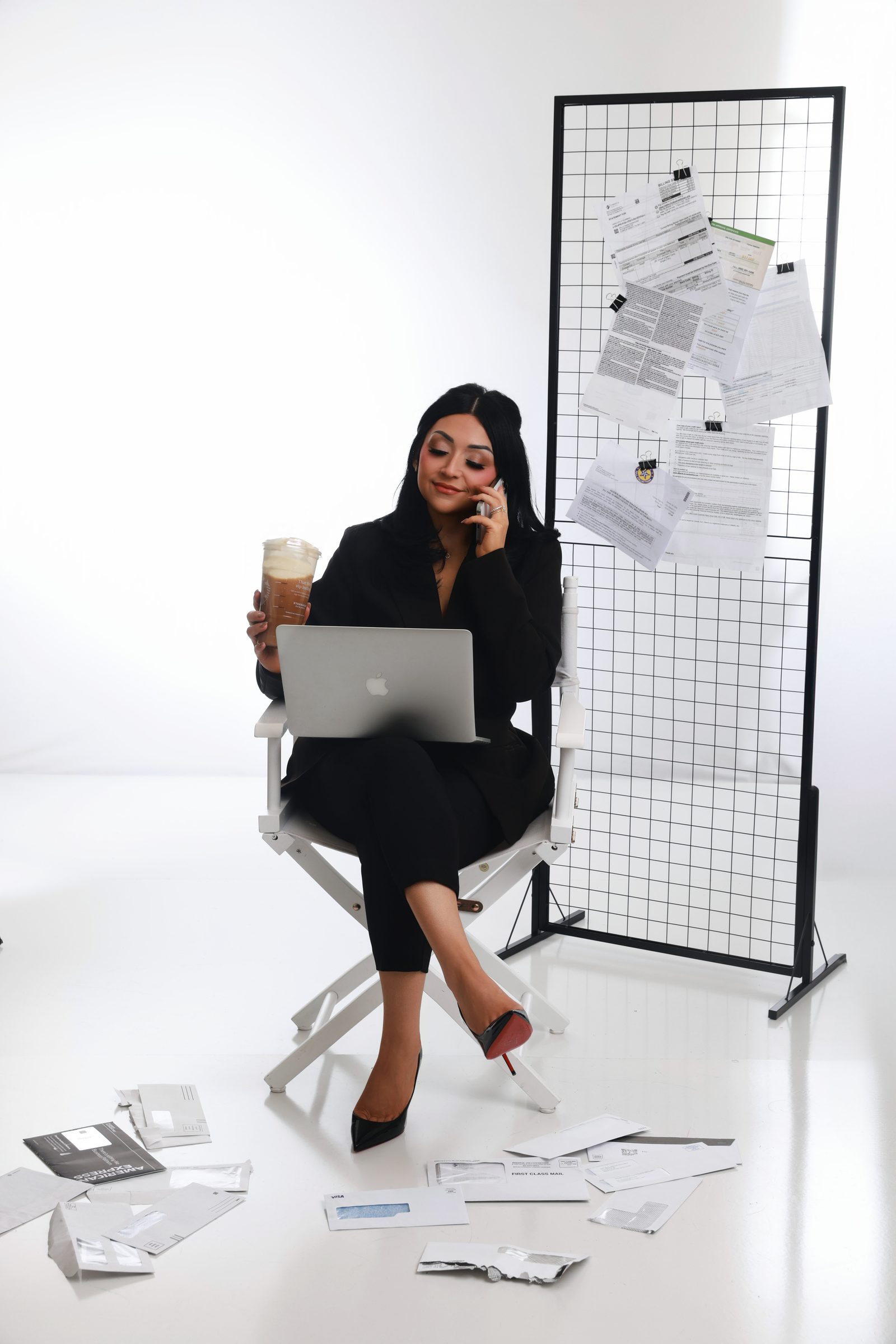 Kendall working on a client's return
