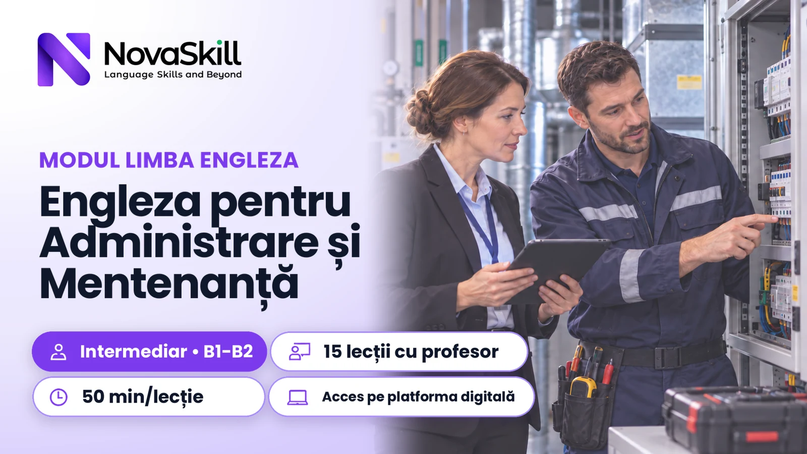 Engleză pentru Administrare și Mentenanță, B1–B2