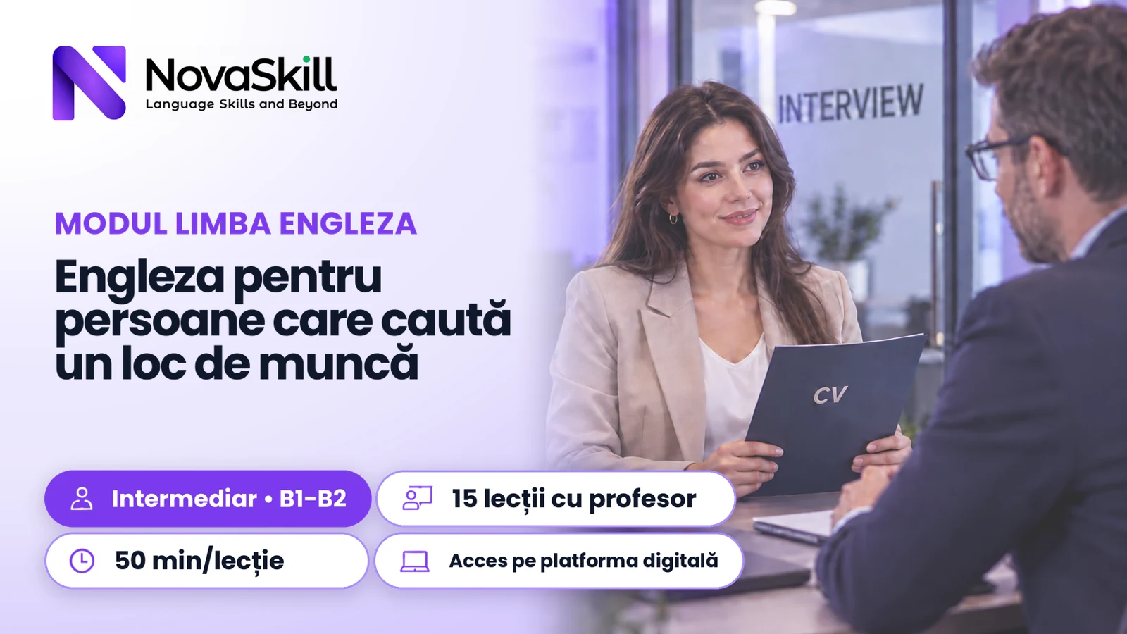 Engleză pentru pregătirea unui interviu, B1–B2